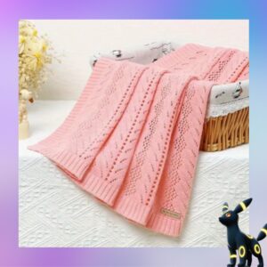 Pink Soft Knit Toddler Blanket