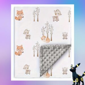 Forest Fox Minky Blanket